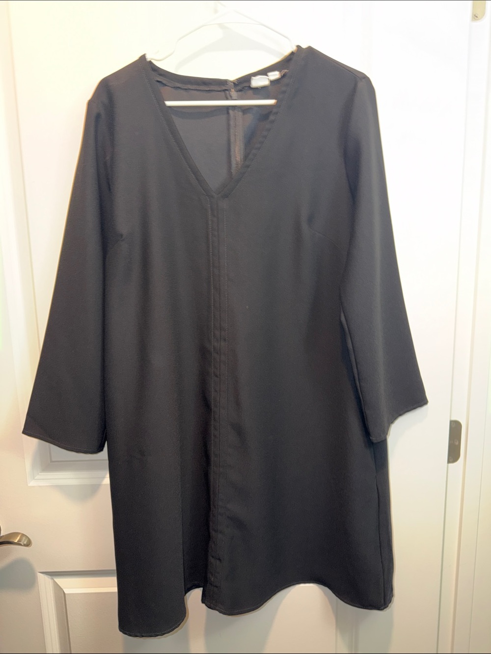 GAP Black V-Neck A-Line Dress